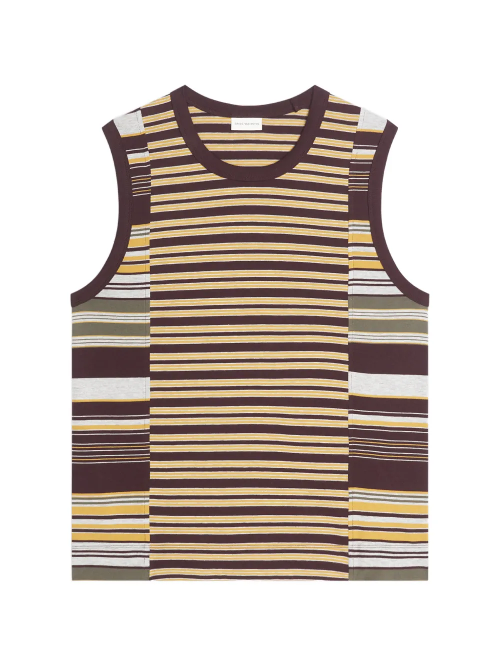 DRIES VAN NOTEN Gestreiftes Trägershirt - Braun