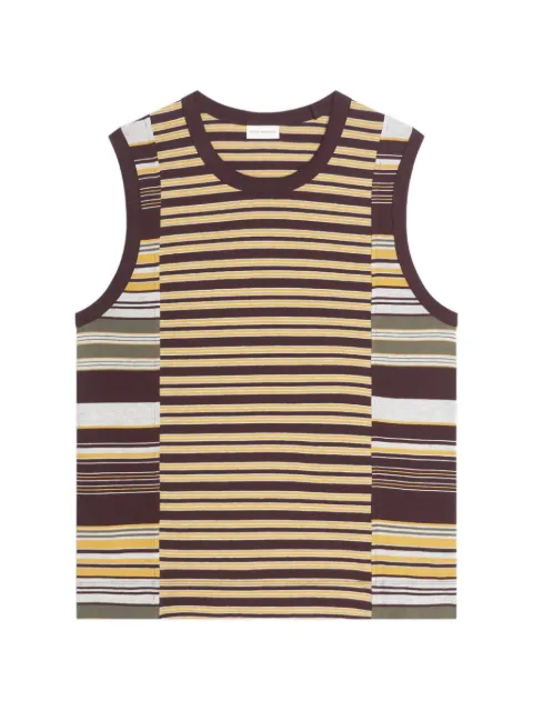 DRIES VAN NOTEN striped cotton tank top