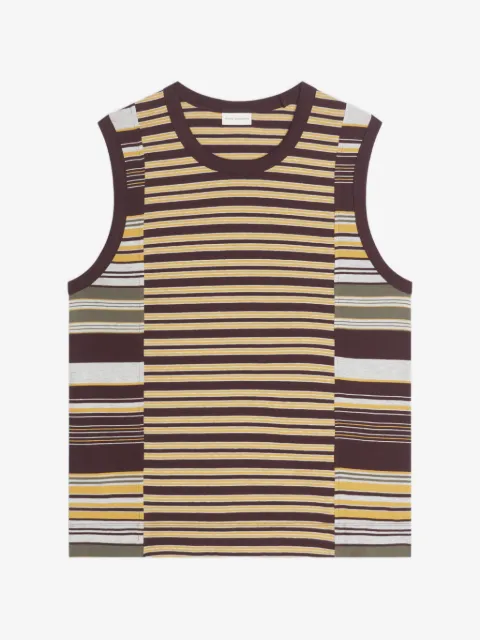 DRIES VAN NOTEN striped cotton tank top