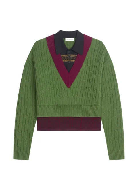 DRIES VAN NOTEN layered wool sweater