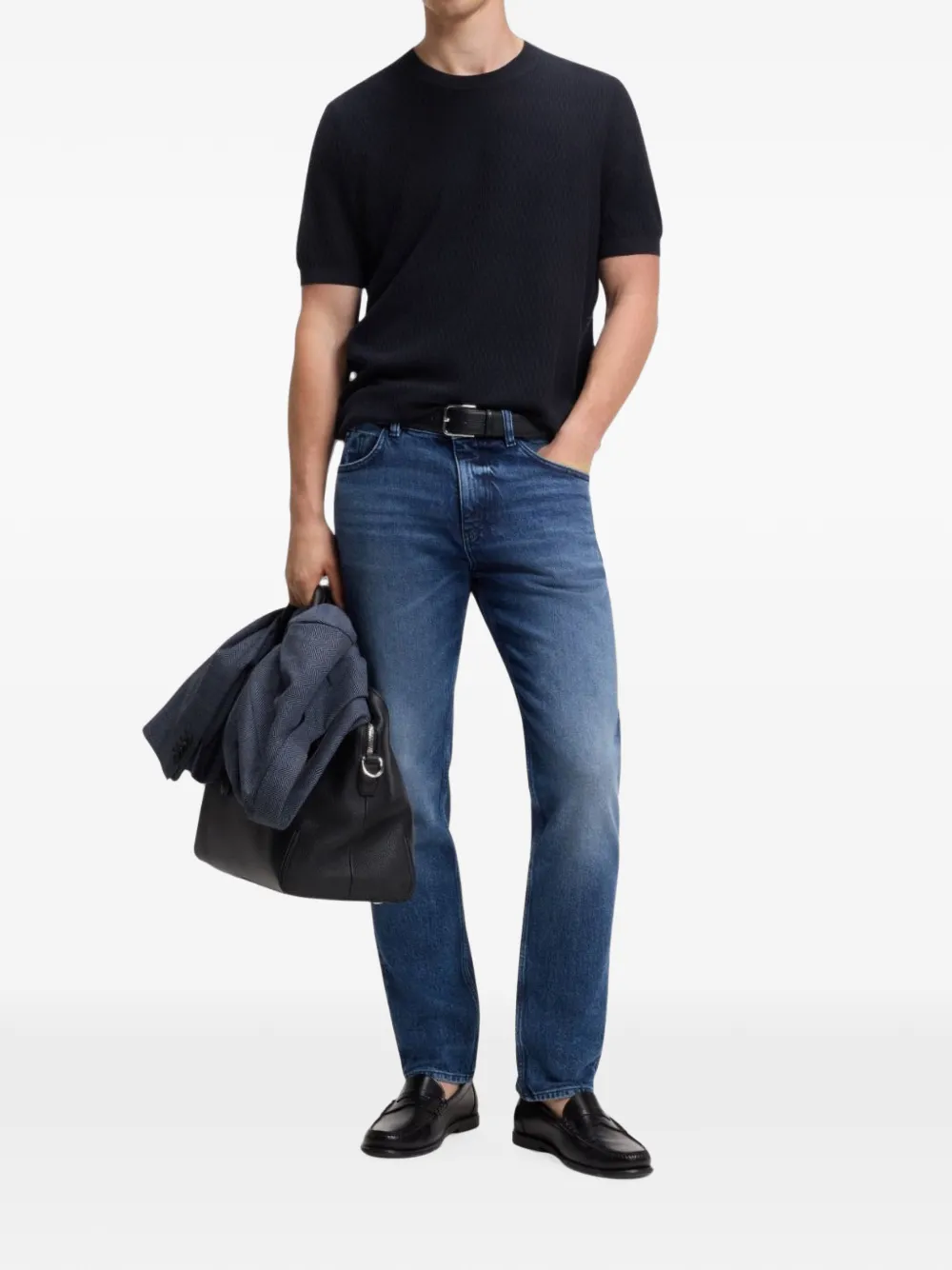 BOSS T-shirt met korte mouwen Blauw