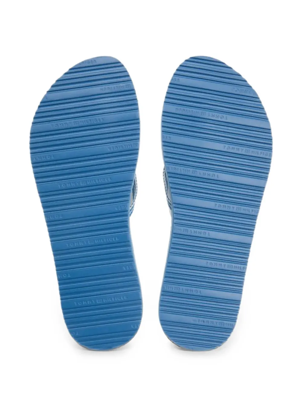 Tommy Hilfiger logo-webbing flip-flops Blauw