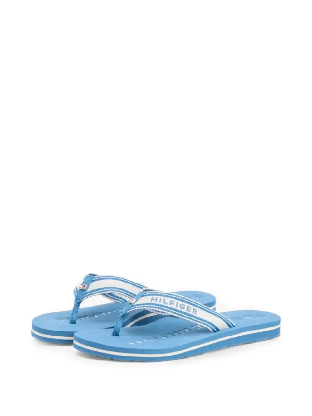 Tommy Hilfiger logo-webbing flip-flops Blauw