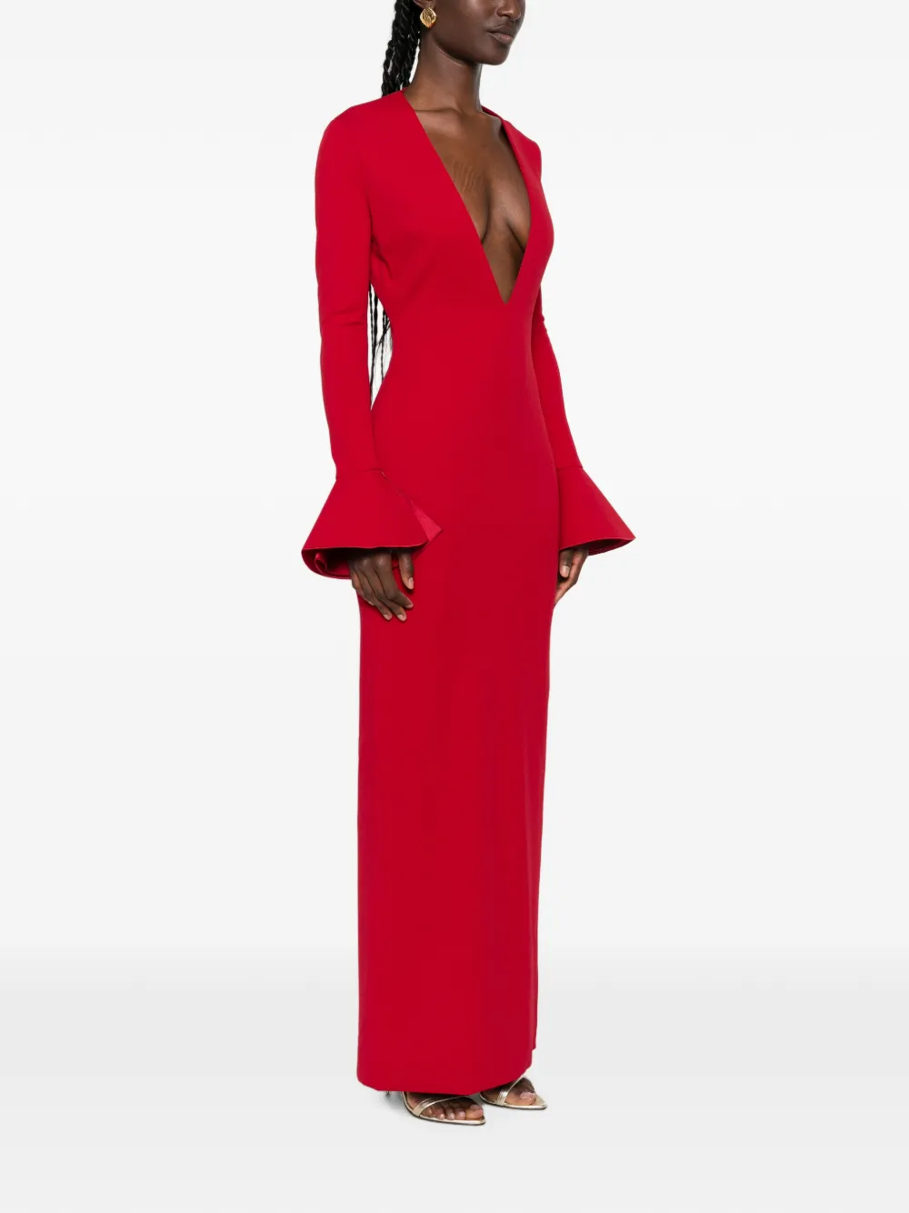 Solace London The Hutton maxi-dress Rood