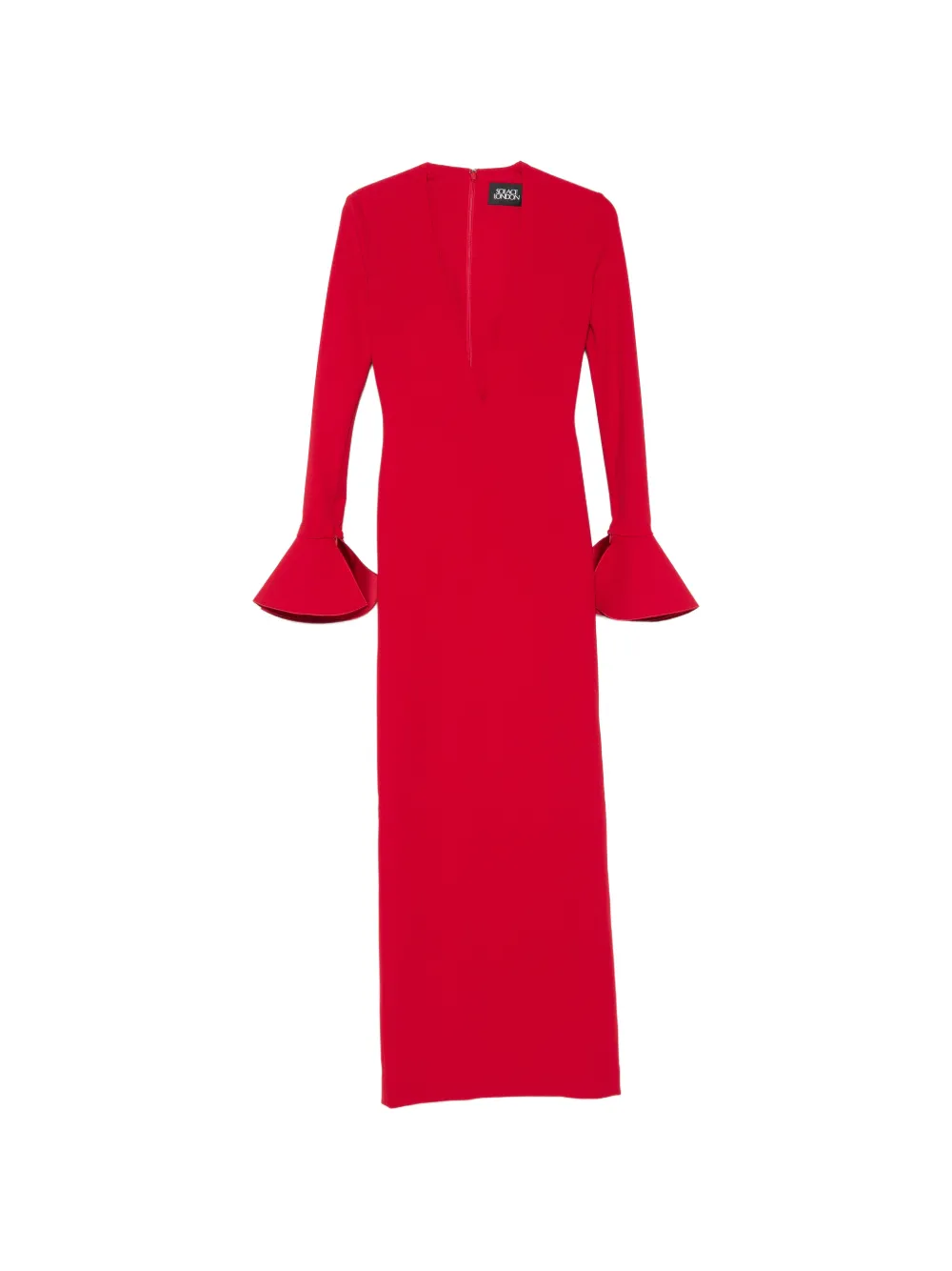 Solace London Hutton V-neck maxi dress - Rosso
