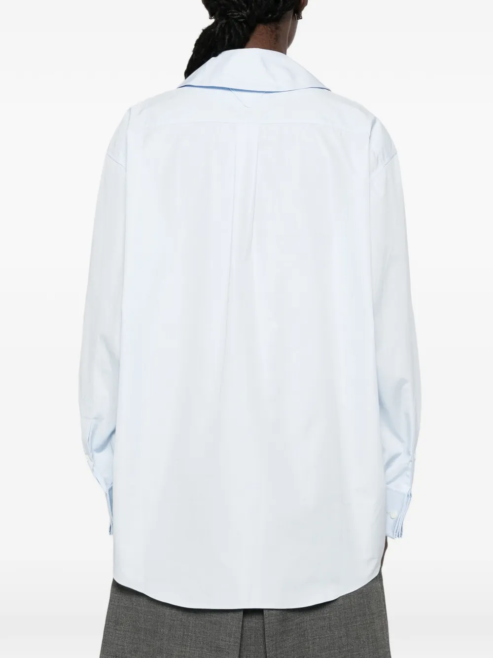 Prada Popeline shirt Blauw