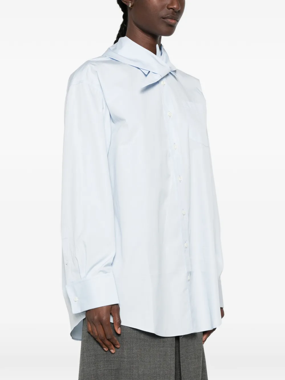 Prada Popeline shirt Blauw