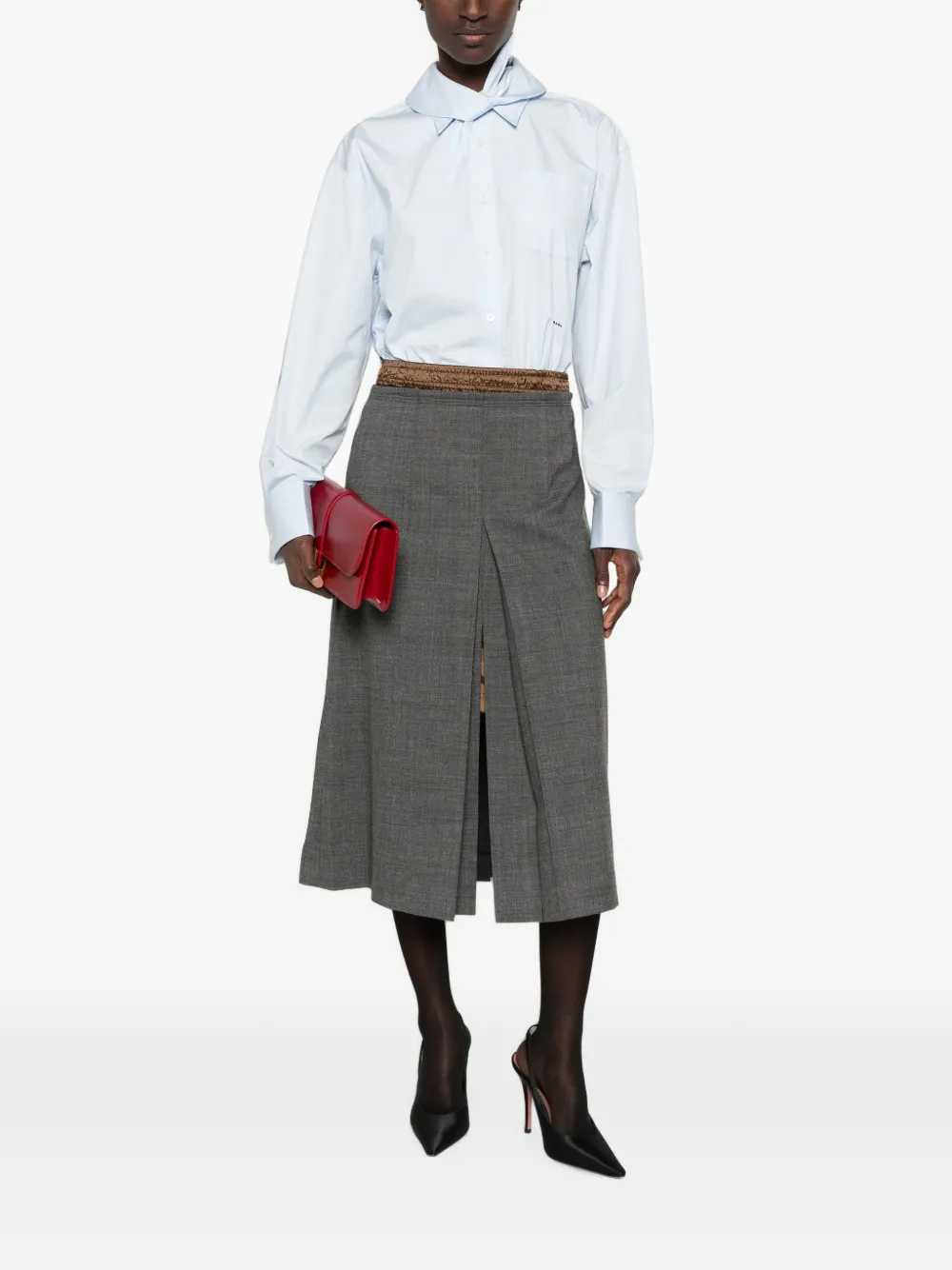Prada Popeline shirt Blauw