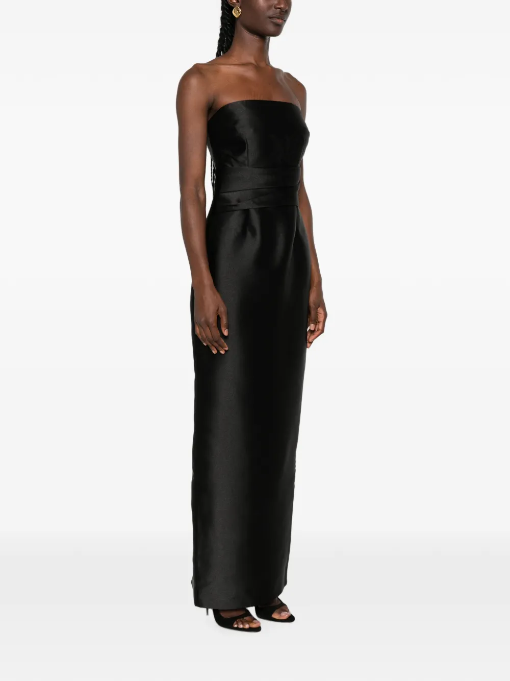 Solace London Ingrid maxi-dress Zwart