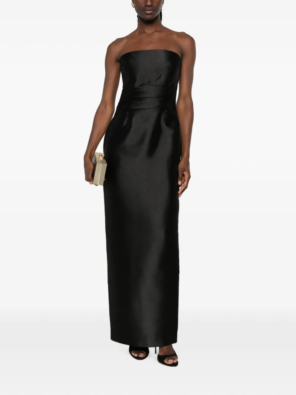Solace London Ingrid maxi-dress Zwart