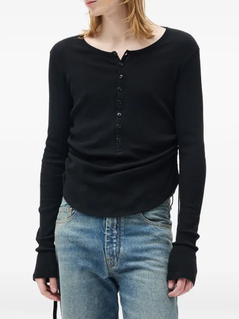 Ann Demeulemeester ribbed-knit henley sweater