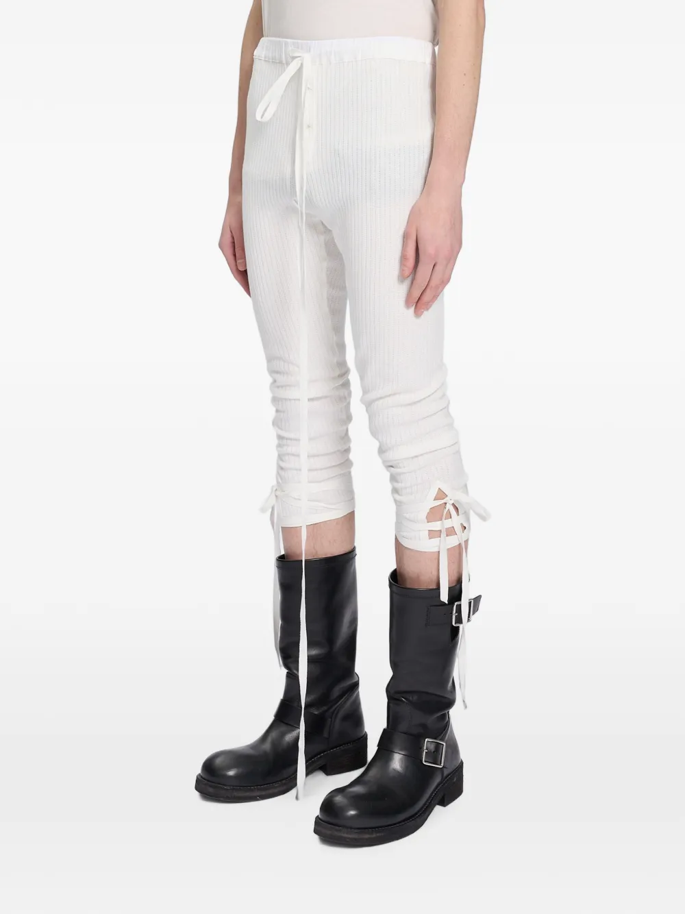 Ann Demeulemeester Cropped broek Wit