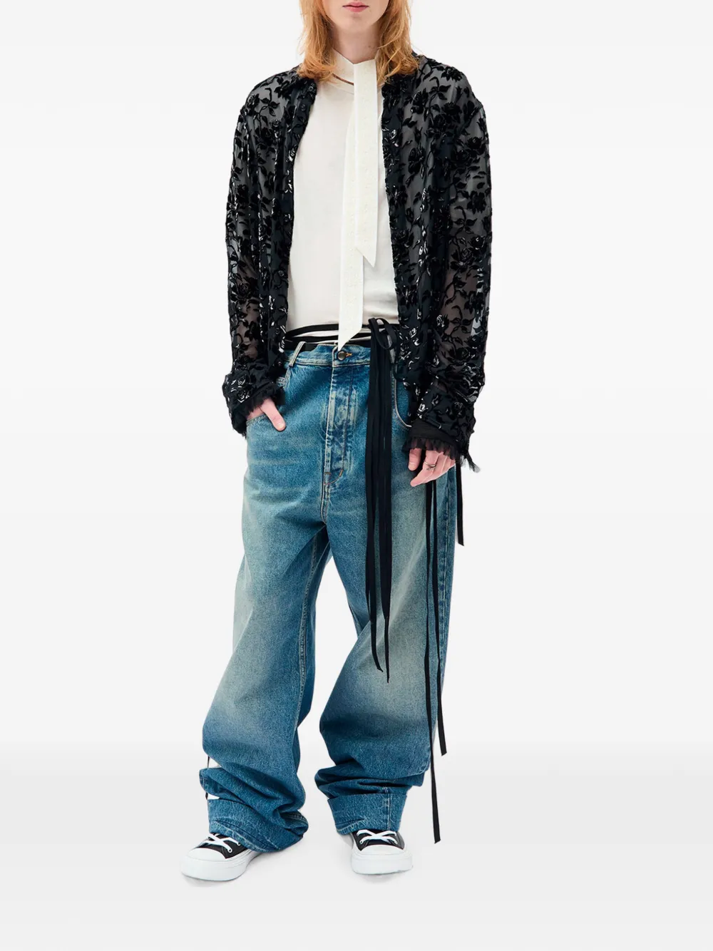 Ann Demeulemeester T-shirt met tekst Wit