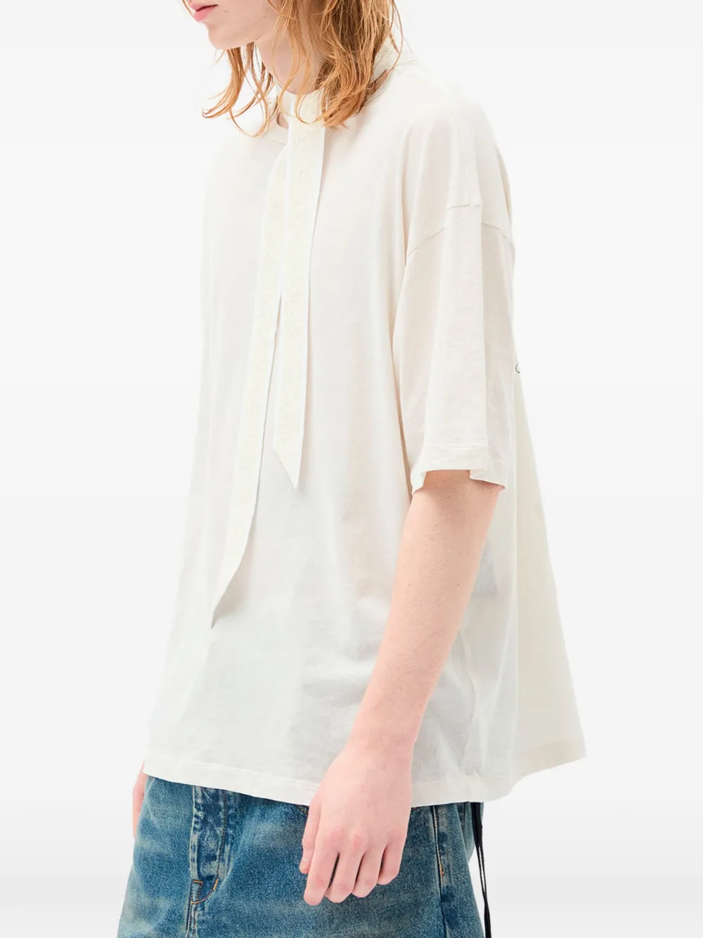 Ann Demeulemeester T-shirt met tekst Wit