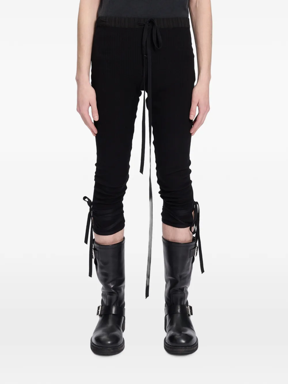 Ann Demeulemeester 포인텔 니트 팬츠 | 블랙 | Image 1