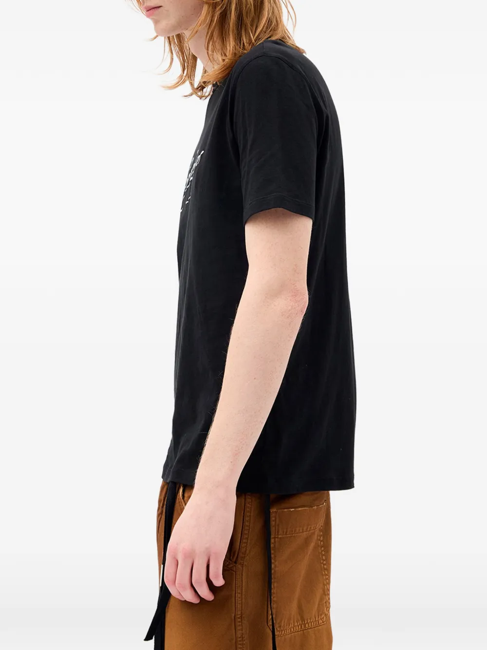 Ann Demeulemeester Baptist T-shirt met tekst Zwart