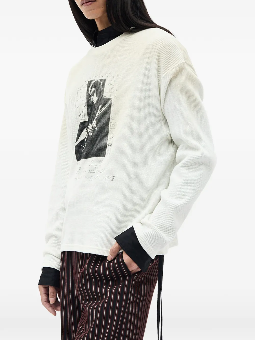 Ann Demeulemeester Emil T-shirt met lange mouwen Wit
