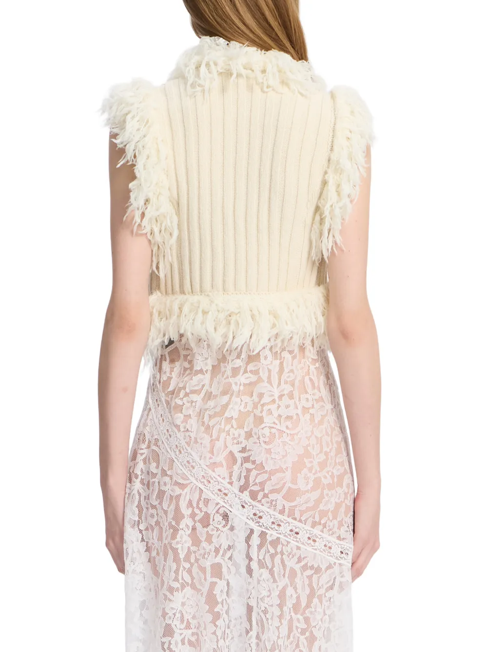 Ann Demeulemeester Odda Marsina gilet Wit
