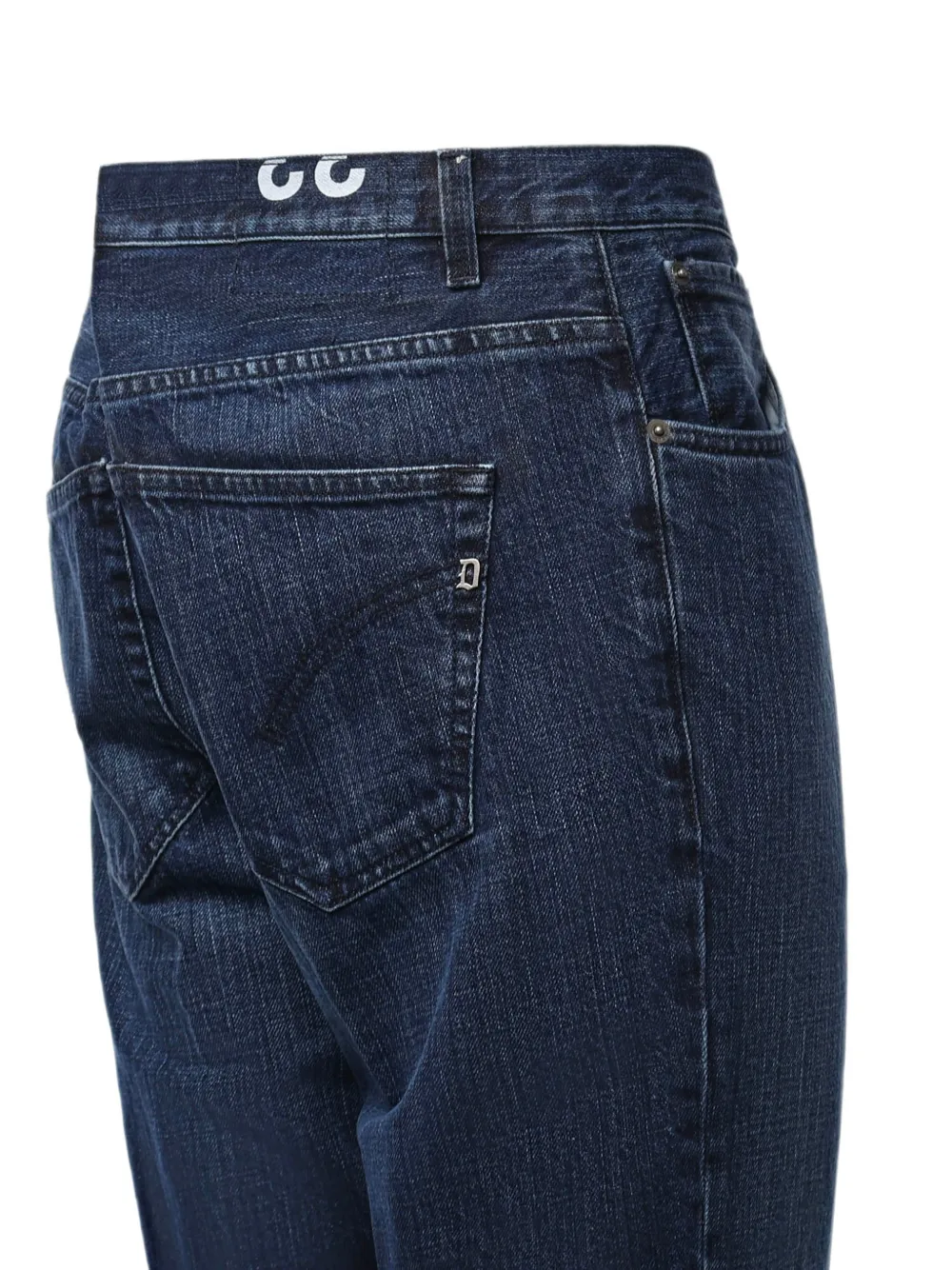 DONDUP Brighton jeans met logo-plakkaat Blauw