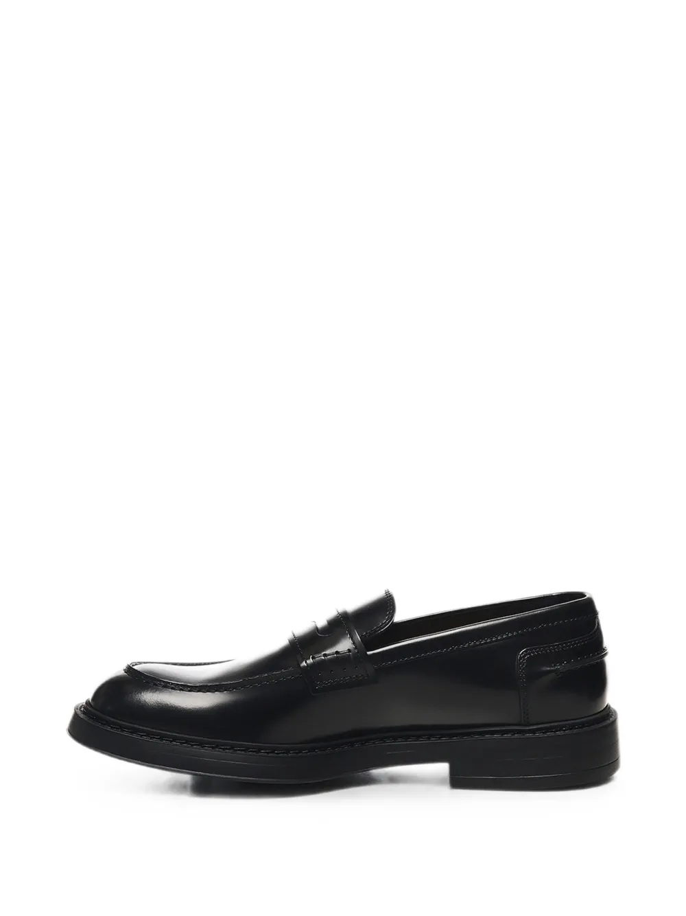 Doucal's leather loafers Zwart