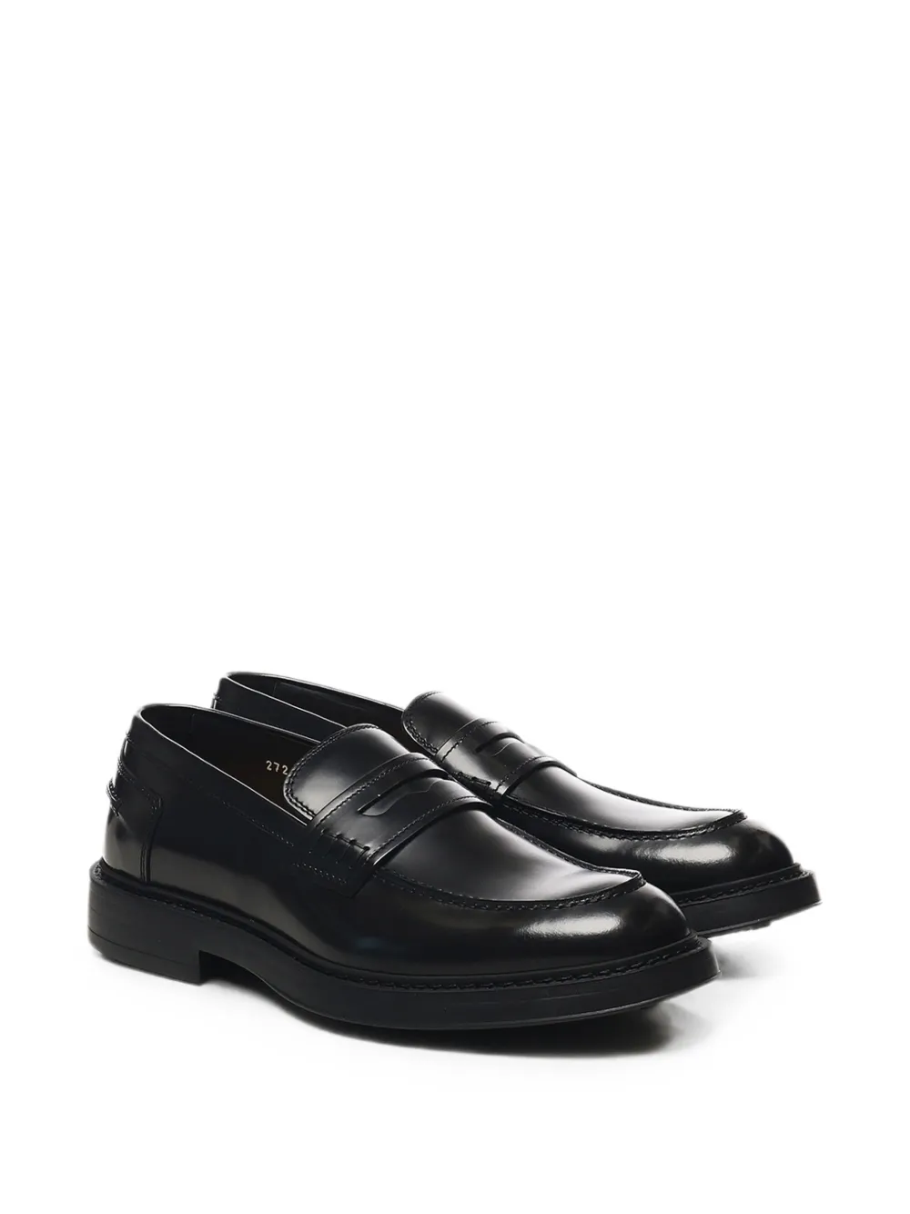 Doucal's leather loafers Zwart