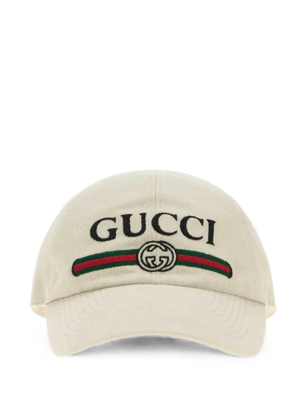 Gucci Web-detail logo-embroidered baseball cap - Nude