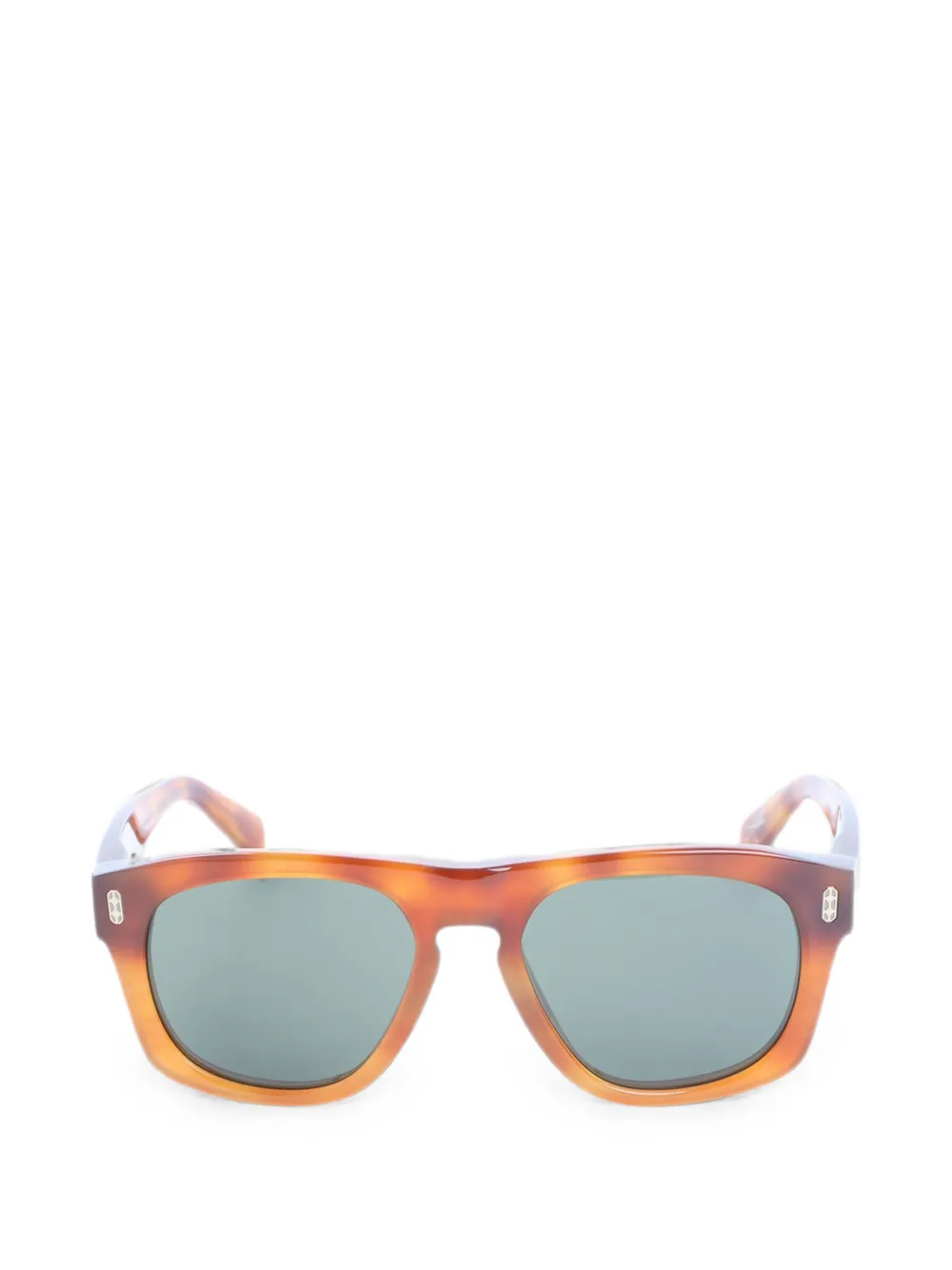 Brunello Cucinelli tortoiseshell-effect square-frame sunglasses - Marrone
