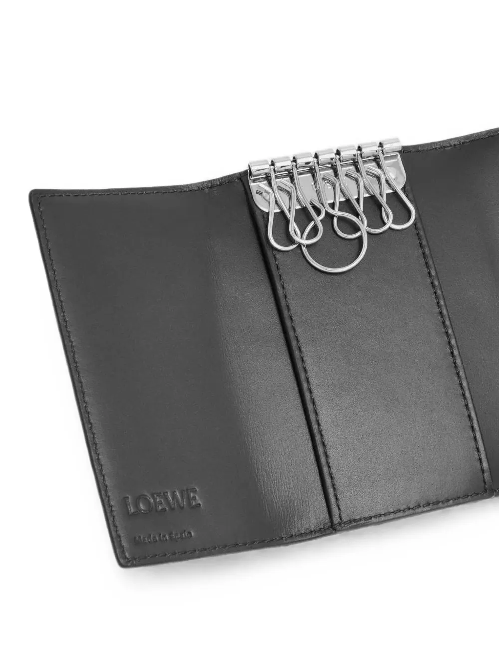 LOEWE アナグラム レザーキーケース | ブラック | FARFETCH JP
