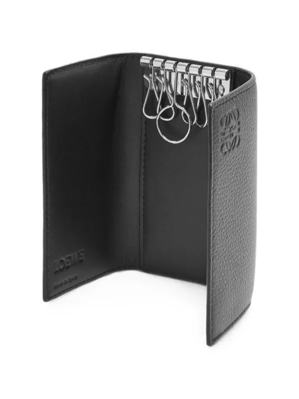 LOEWE アナグラム レザーキーケース | ブラック | FARFETCH JP