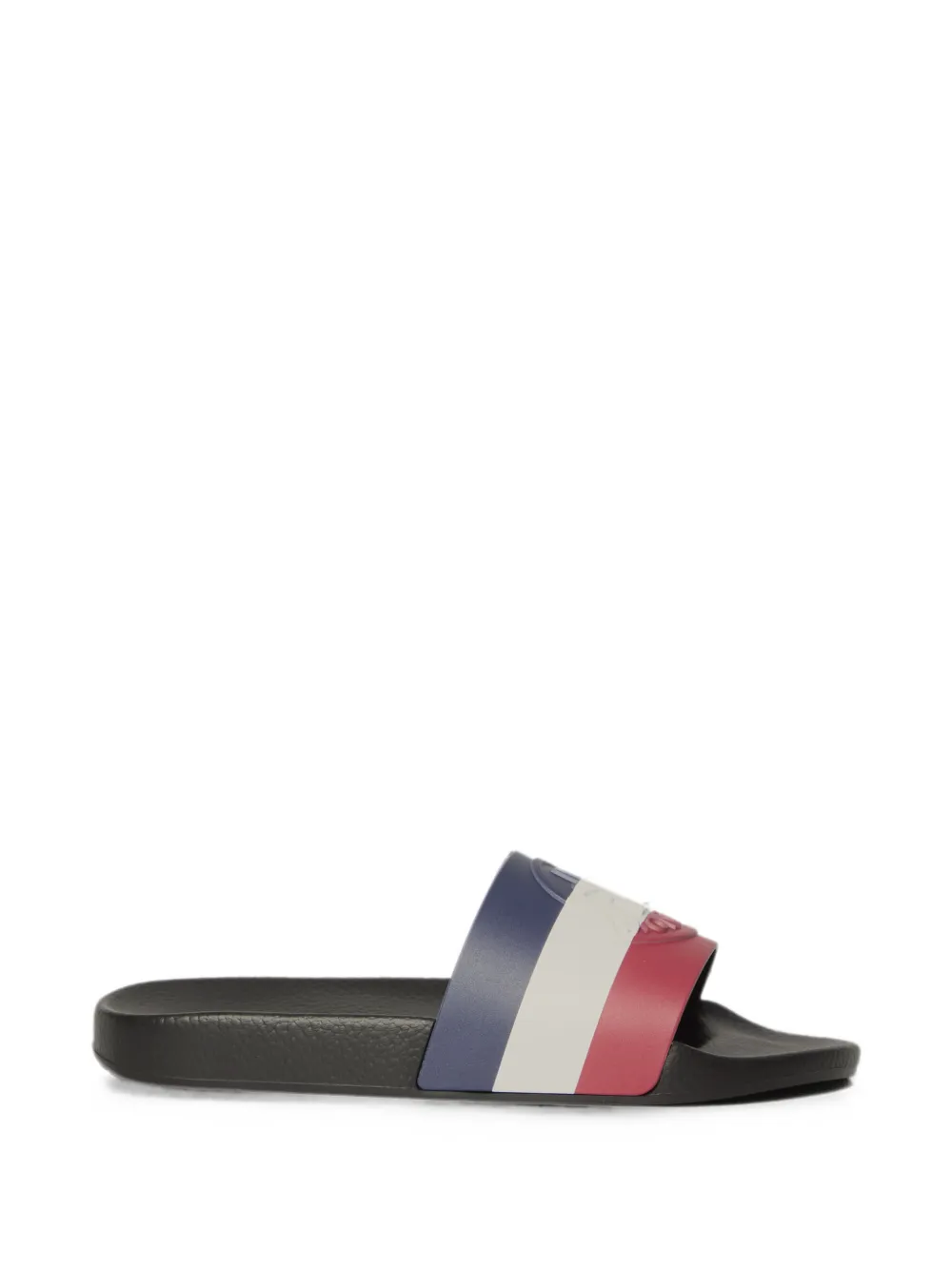 Moncler Basile striped slides Blauw