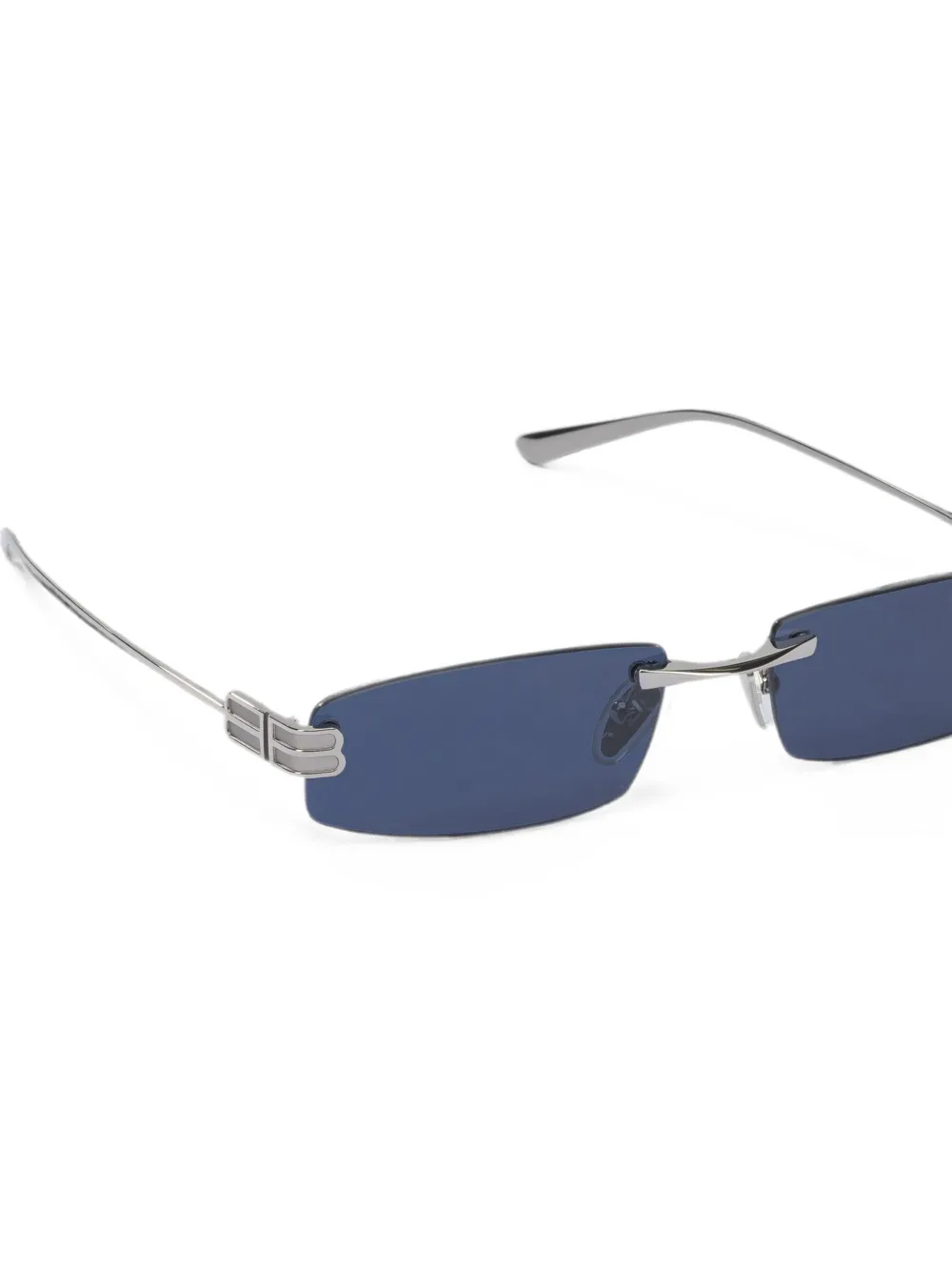 Balenciaga Eyewear Gossip S zonnebril met rechthoekig montuur Zilver