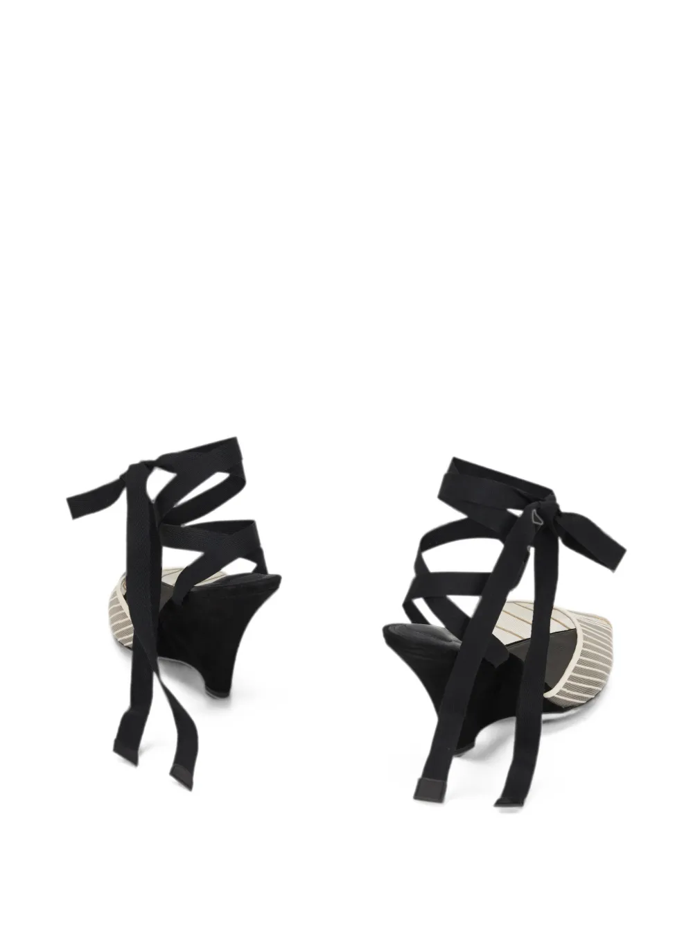 Jacquemus pointed-toe ribbon-detail sandals Beige