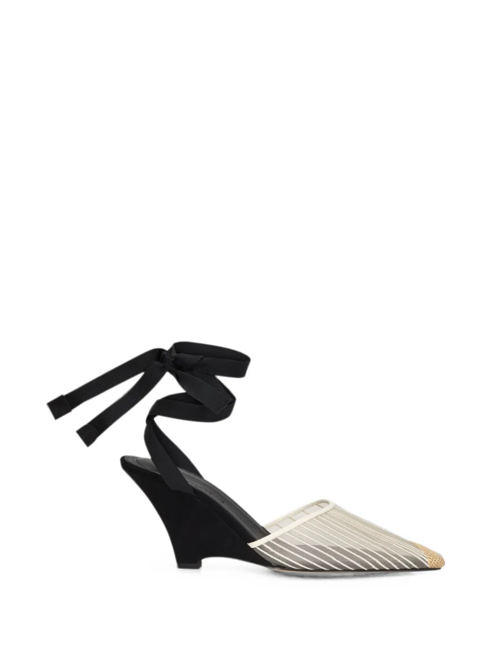 Jacquemus pointed-toe ribbon-detail sandals Beige