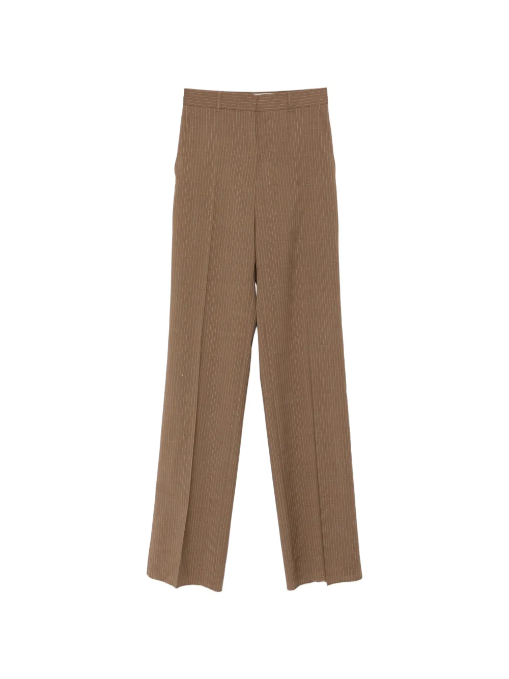 Max Mara stripe-pattern straight-leg trousers - Marrone