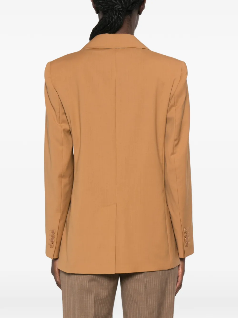 Max Mara Blazer met enkele rij knopen Beige
