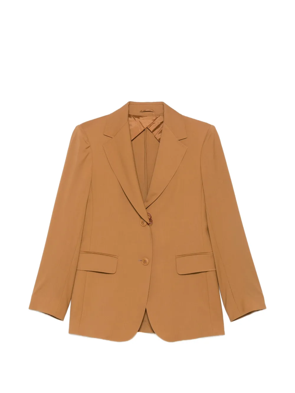 Max Mara single-breasted notched-lapels blazer - Nude
