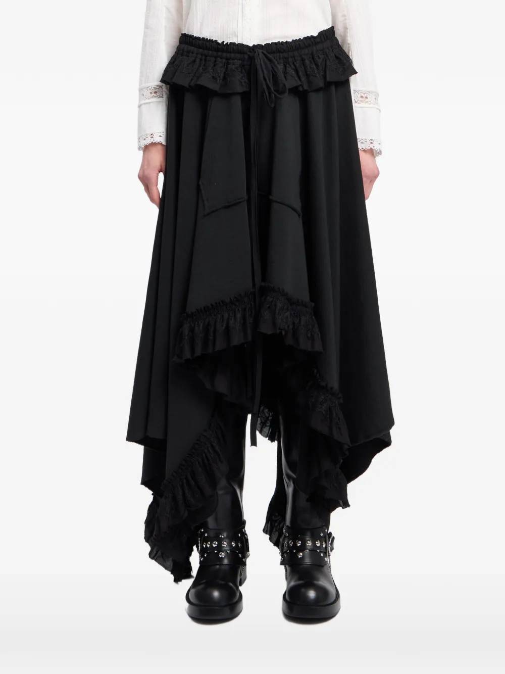 Ann Demeulemeester Gonna asimmetrica - Nero
