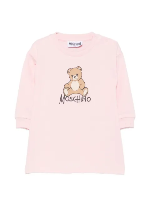 Moschino Kids Teddy Bear logo-print dress