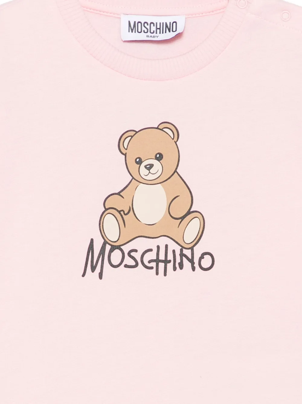 Moschino Kids Jurk met logoprint Roze