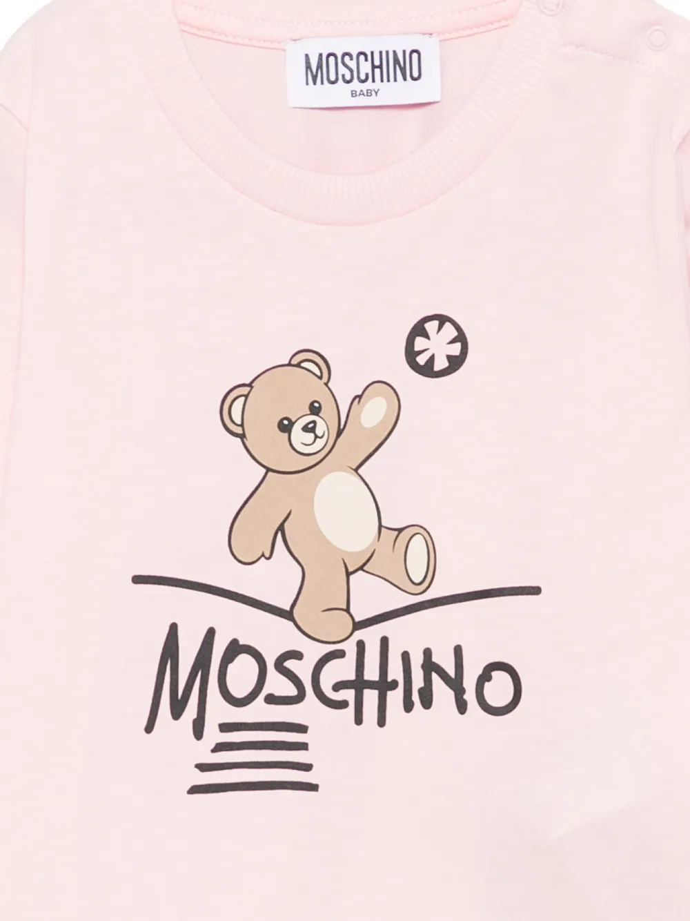 Moschino Kids T-shirt met teddybeerprint Roze