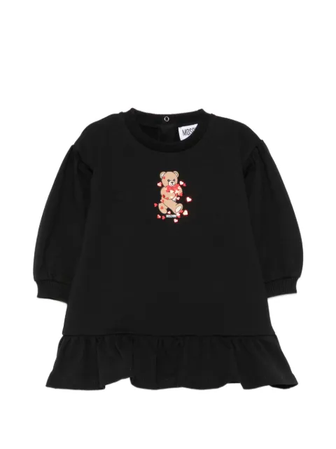 Moschino Kids Teddy Bear ruffled dress