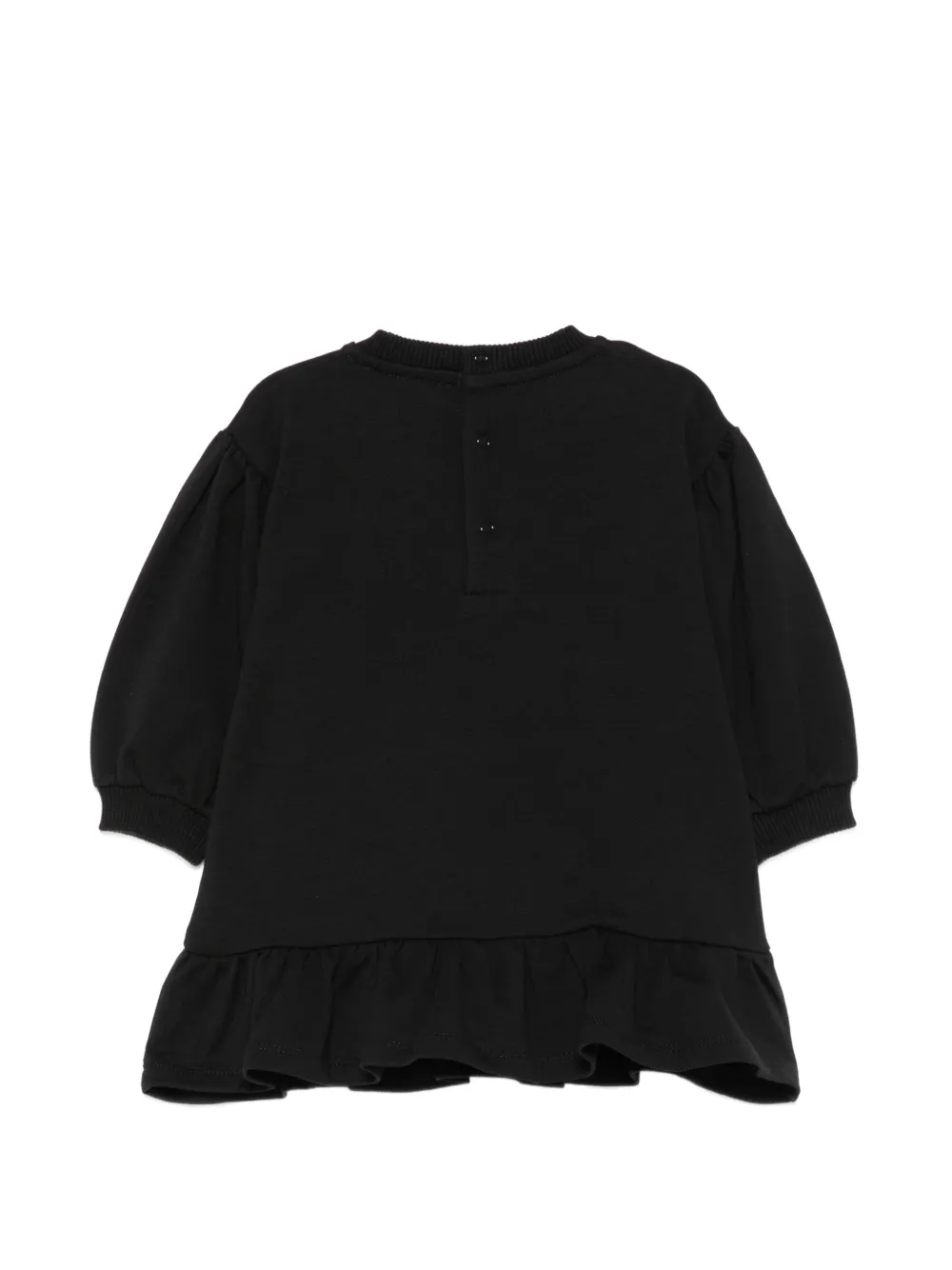 Moschino Kids Jurk met ruches Zwart