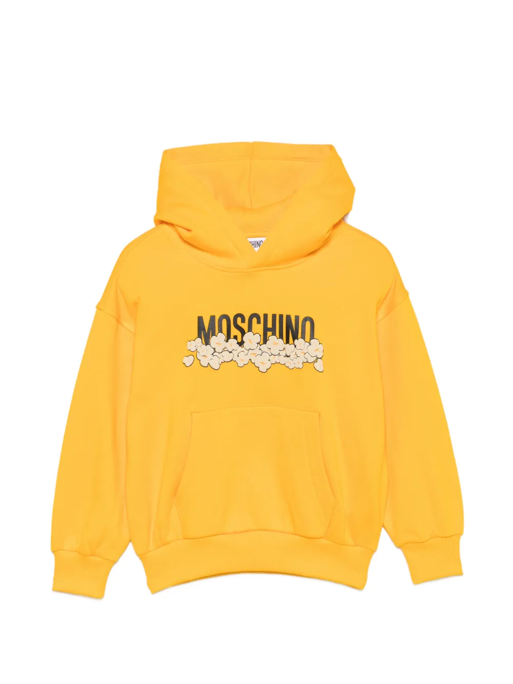 Moschino Kids logo-print popcorn-graphic hoodie - Giallo