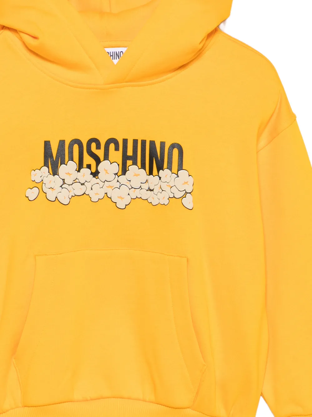 Moschino Kids Hoodie met grafische popcorn-print en logo-print Geel