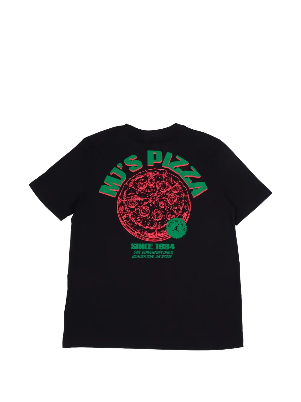 Jordan Kids T-shirt met pizzaprint Zwart