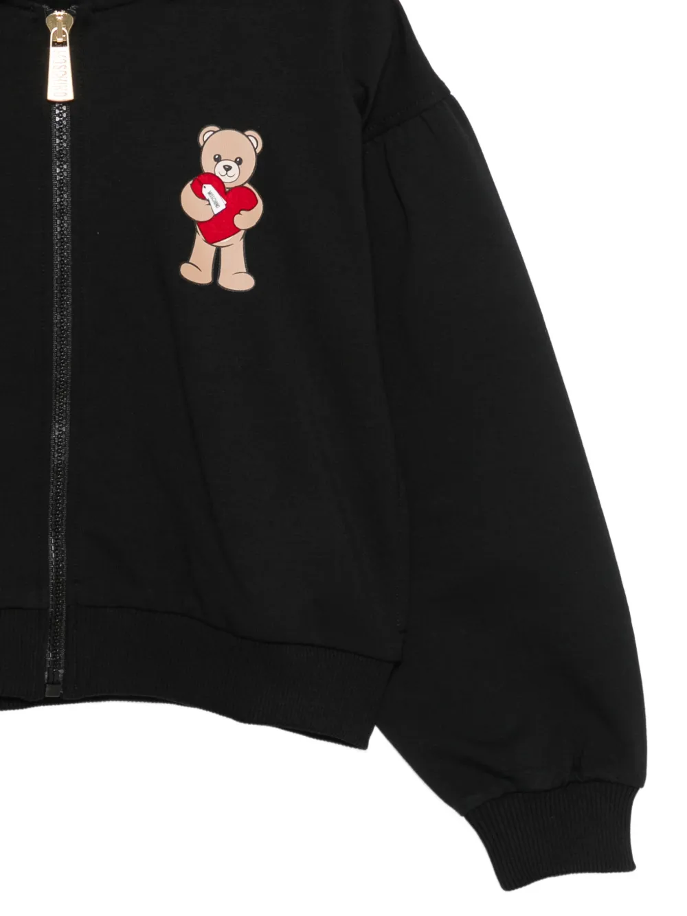 Moschino Kids Hoodie met teddybeerprint Zwart