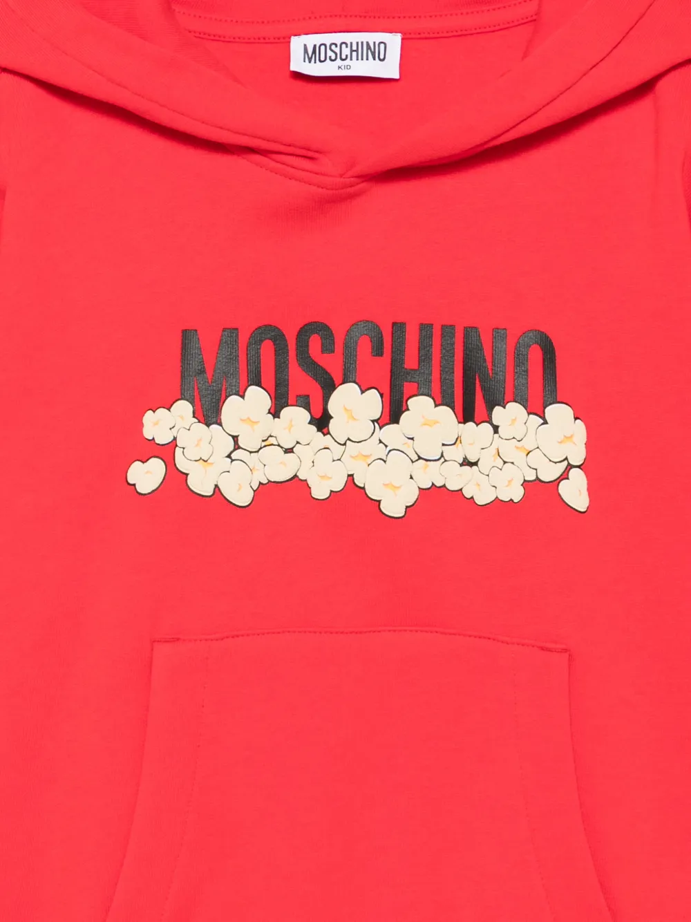 Moschino Kids Hoodie met popcorn-patroon en logo-print Rood