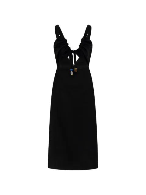 CAYET Helena bead-embellished midi dress
