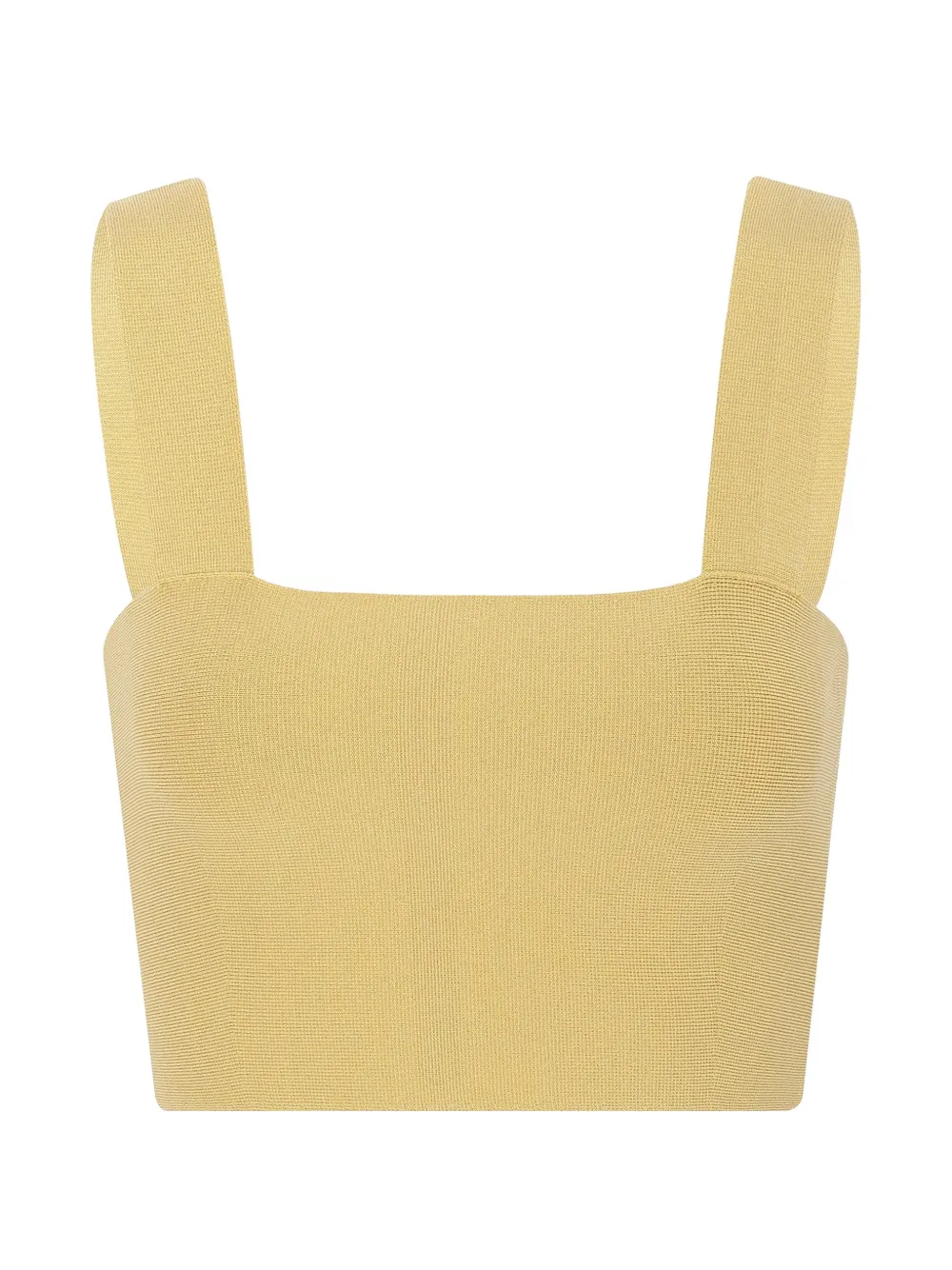 CAYET Gisele knitted cropped top - Giallo