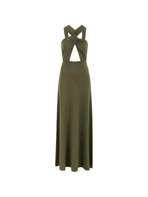 CAYET Naomi N4 twist-detail cutout maxi dress
